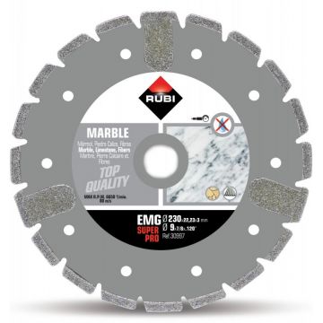 Disc diamantat galvanizat pt. marmura 230mm, EMG 230 SuperPro - RUBI-30997
