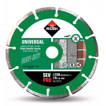 Disc diamantat pt. beton si caramida 230mm, SEV 230 Pro - RUBI-25916