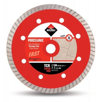 Disc diamantat pt. gresie portelanata 180mm, TCR 180 SuperPro - RUBI-31975