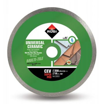 Disc diamantat pt. gresie si faianta 350mm, CEV 350 SuperPro - RUBI-30951