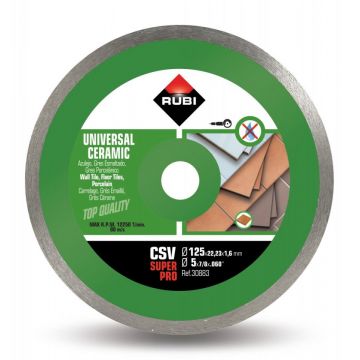 Disc diamantat pt. placi ceramice 125mm, CSV 125 SuperPro - RUBI-30883