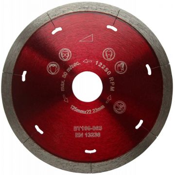Disc DiamantatExpert pt. Ceramica Dura & Portelan - Rapid 125x22.2 (mm) Super Premium - DXDH.3907.125