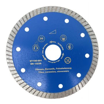 Disc DiamantatExpert pt. Gresie ft. dura, Portelan dur, Granit- Turbo 125x22.2 (mm) Super Premium - DXDH.3957.125.22