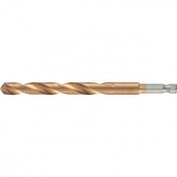 Burghiu pentru metal, 10,0 mm, acoperit cu nitrura de titan, coada hexagonala, MTX