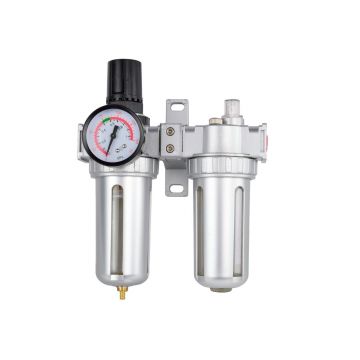 Regulator de aer cu filtru si lubrifiere cu 2 elemente pentru compresoare, 10bar, 1200l/min, GEKO G01179