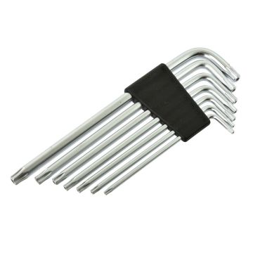 Set 7 chei Torx cu gaura lungi tip L, Geko, 7 piese, T10-T14, 148mm