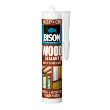 Silicon mastic, pentru lemn, cires, 300 ml, Bison