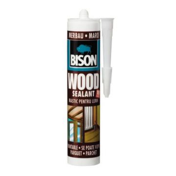 Silicon mastic, pentru lemn, merbau, 300 ml, Bison