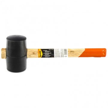 Ciocan cauciuc, 340 g, cauciuc negru, maner din lemn, SPARTA