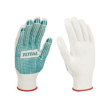 Manusi PVC si Tricot TSP11102 Alb + Verde TOTAL