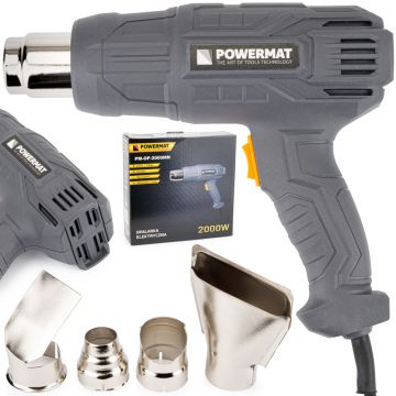 Pistol electric aer cald 2 viteze 4 duze 600C 2000W Powermat