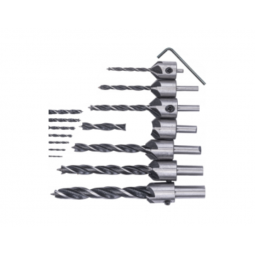 Set 7 burghie pentru lemn, 45 grade 3-120mm Powermat