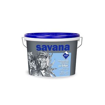 Vopsea superlavabila interior, baie si bucatarie, antimucegai alba, 8.5L, cu Teflon, Savana