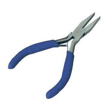 Cleste mini pentru electronisti cu varf lung plat Mannesmann M10806, 120 mm