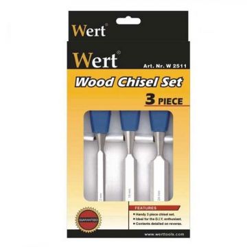 Set de dalti pentru lemn Wert W2511, 12-24 mm, 3 piese