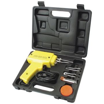 Set pistol de lipit si accesorii Mannesmann M49110, 100 W, 6 piese