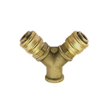 Distribuitor aer comprimat cu 2 capete de cuplare Ludecke LUDDWS38ES, 3/8