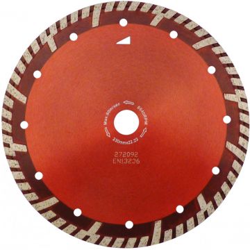 Disc DiamantatExpert pt. Beton armat & Granit - Turbo GS 300mm Super Premium - DXDH.2287.300 (Diametru disc, Ø interior: 25.4)