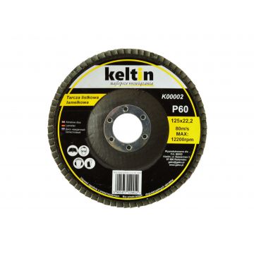 Disc abraziv pentru slefuire, 125 mm, P60, Keltin