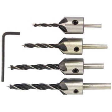 Set 4 burghie pentru lemn cu zencuitor KD10559
