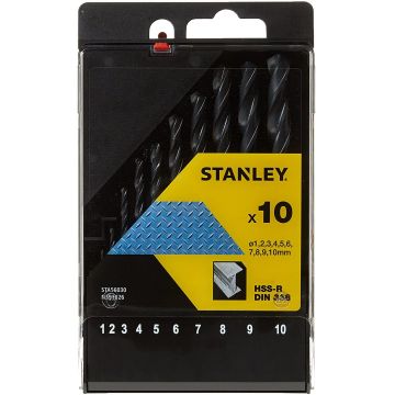 Set Burghie HSS-R Stanley STA56030 1-10 mm 10 piese