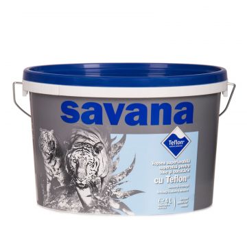 Vopsea superlavabila interior, superalba, pentru baie si bucatarie, 4 L, antimucegai, Savana