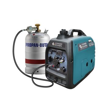 Generator de curent 2.0 kW inverter - HIBRID (GPL + benzina) - insonorizat - Konner & Sohnen - KS-2100iG-S