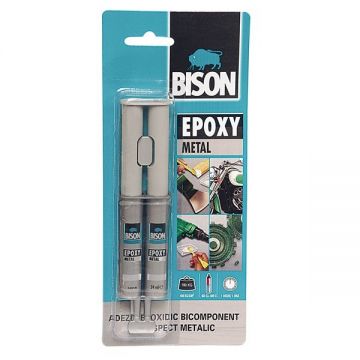 Epoxy Metal BL(otel lichid)BISON adeziv epoxidic bicomponent 2x12ml
