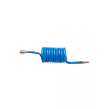 Furtun spiralat 5m, PU, 6x8 mm, HOEGERT