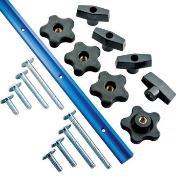 Set T-track Aluminiu 1219mm, 17 piese