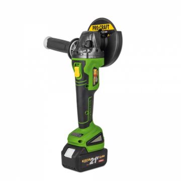 Flex pe acumulator Procraft PWA216, 20V, 8500 RPM, 125 mm BRUSHLESS