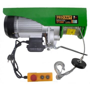 Troliu electric (macara electrica) ProCraft TP1000, 1000W, Sarcina nominala 1000 Kg