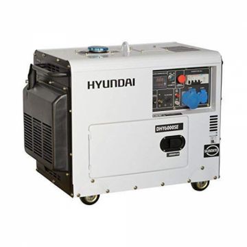 Generator de curent monofazat cu motor diesel Hyundai DHY6000SE, Insonorizat,10CP, 418CMC, 12L
