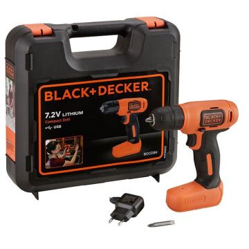 Masina Black+Decker BDCD8K de gaurit si insurubat cu acumulator 7.2V 1.5Ah