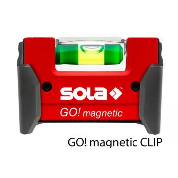 Nivela cu bula (boloboc) GO! magnetic, cu clips curea - Sola-01621201