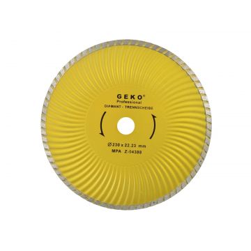 Disc diamantat 230mm turbo plus, GEKO PROFI, G00274