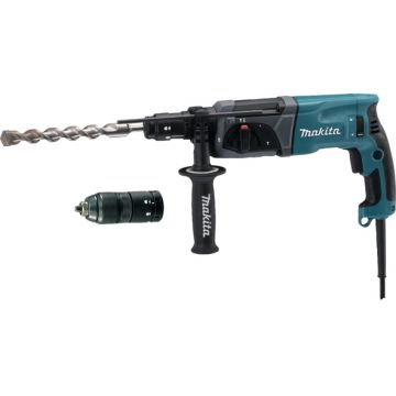 Ciocan rotopercutor SDS-PLUS cu 2 mandrine Makita HR2470T, 780 W, 1100 rpm, 2.7 J