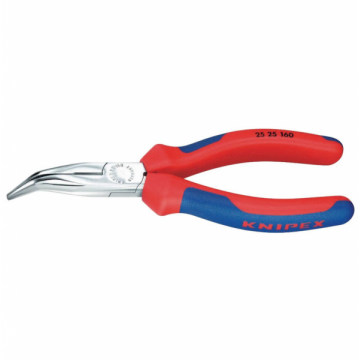 Cleste profesional cu varf lung indoit si suprafata taietoare Knipex 2525160, 160 mm