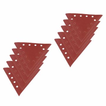 Set discuri abrazive triunghiulare pentru masinile de slefuit Scheppach 7903800601, granulatie 80, 10 bucati