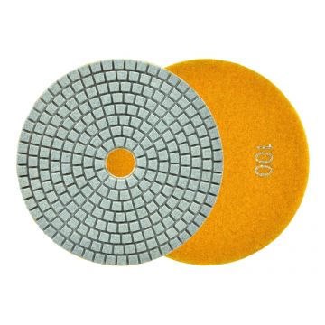 Disc diamantat pentru slefuirea umeda a portelanului, 125 mm, granulatie 100, Geko G78918