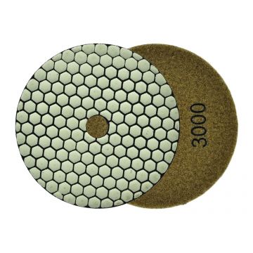 Disc pentru slefuirea uscata a gresiei portelanate, 125 mm, granulatie 3000, Geko G78943