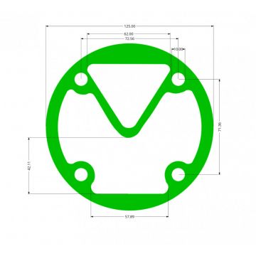 Garnitura cap compresor piston 80MM superior SPC0101