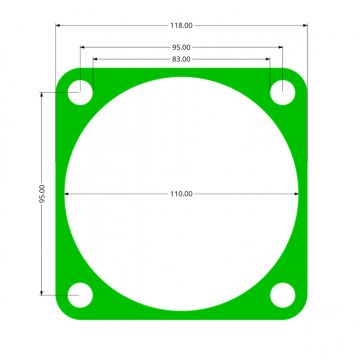 Garnitura cap compresor piston 95mm inferior SPC0106