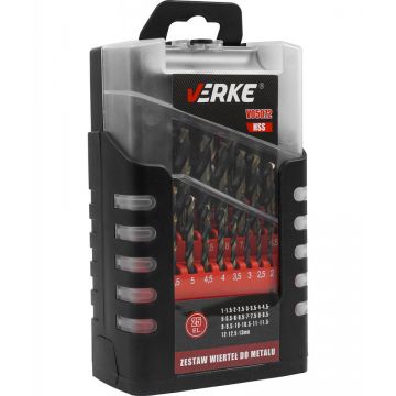 Set 25 burghie pentru metal 1-13mm HSS V05072 Verke