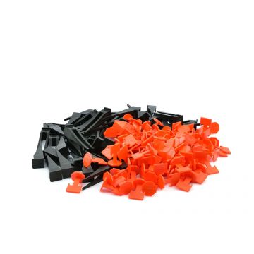 Sistem de nivelare a placilor, 100 pene si 500 cleme 1.5 mm, Geko G00435