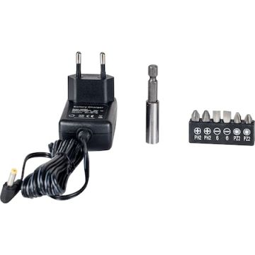 Surubelnita pe acumulator Heinner Li-Ion VSA001, 3.6V, 1.3 Ah, 210 RPM + accesorii