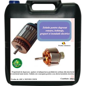 Solutie pentru degresat rotoare, bobinaje, grupuri si instalatii electrice Arca Lux, Bidon 20 l