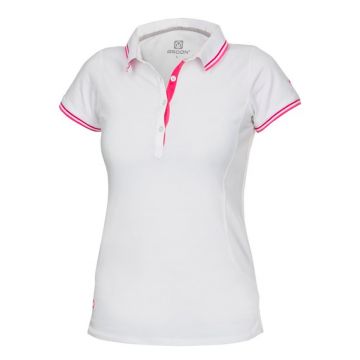 Tricou polo cu maneca scurta FLORET pentru femei - alb/roz S alb - roz