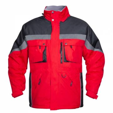 Jacheta de lucru de iarna MILTON - rosu negru