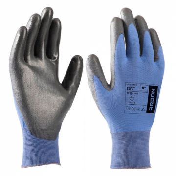 Manusi de protectie cu palma imersata in poliuretan Lite Touch - albastru - 3121X